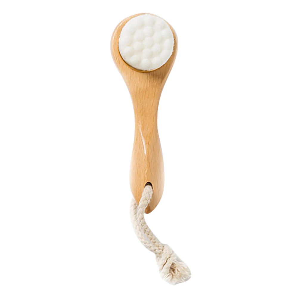 

Bamboo Wood Handle Facial Cleansing Brush Tools Soft Fber Hair Manual Face Brush Cleaning Face Brushes Skin Care - A