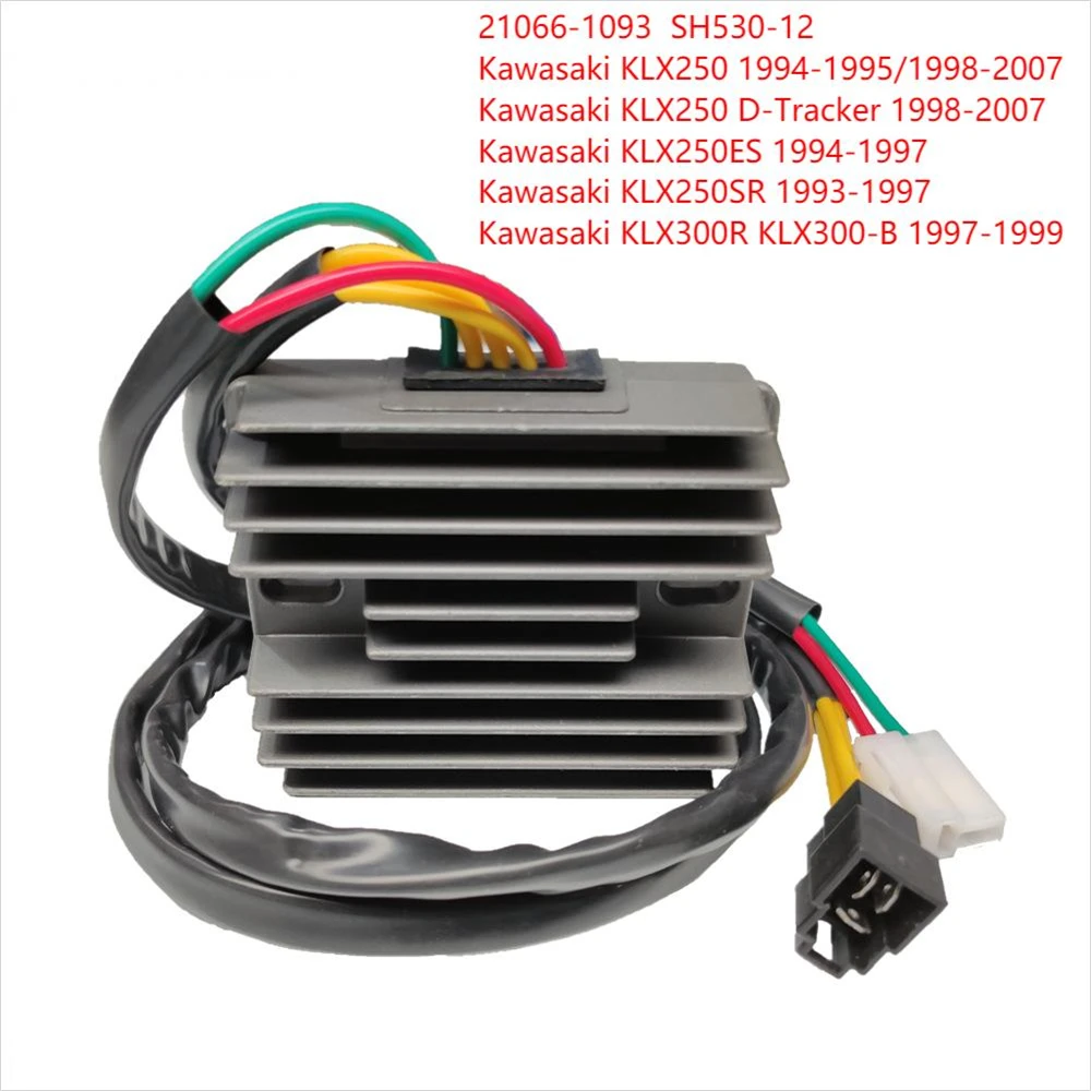 Выпрямитель регулятора напряжения мотоцикла для Kawasaki KLX250 D-Tracker KLX250ES KLX250SR KLX300R KLX300-B 21066-1093 Выпрямитель регулятора напряжения мотоцикла для Kawasaki KLX250 D-Tracker KLX250ES KLX250SR KLX300R KLX300-B 21066-1093