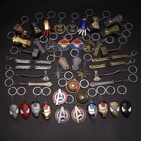 disney marvel 1pcs avengers keychain iron man spiderman captain america anime figure keychains toys metal pendant children gifts