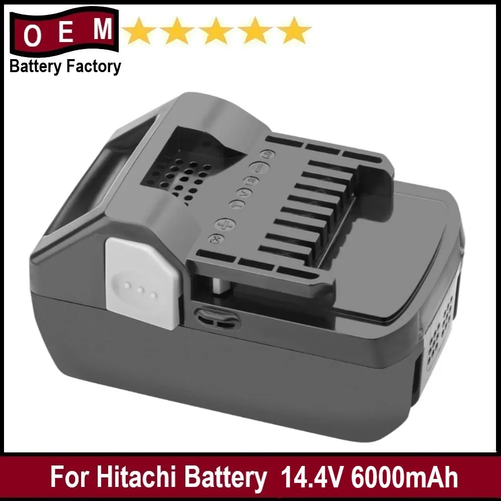 Литиевая батарея BSL1430 14,4 В 6 Ач для Hitachi BSL1415 BSL1415X CS-HTB430PW 329083 329877 CJL8DSL, беспроводные электроинструменты