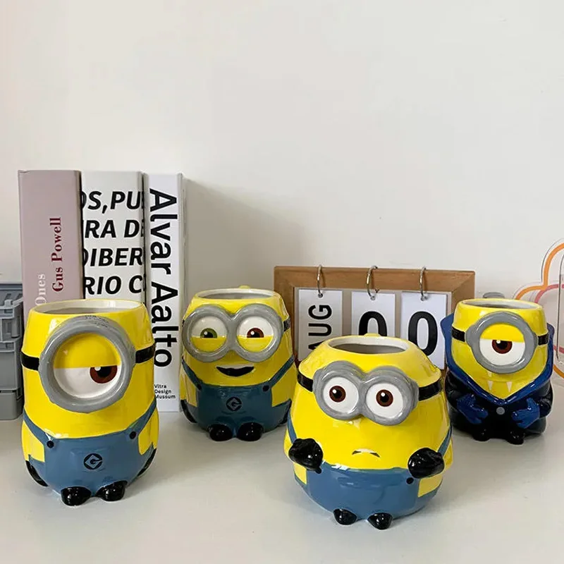 

Kawaii Disney Minionses Stuart Kevin Bob Action Figure Toys Ceramic Cup Figures Dolls Toys Model Christmas Gifts For Children