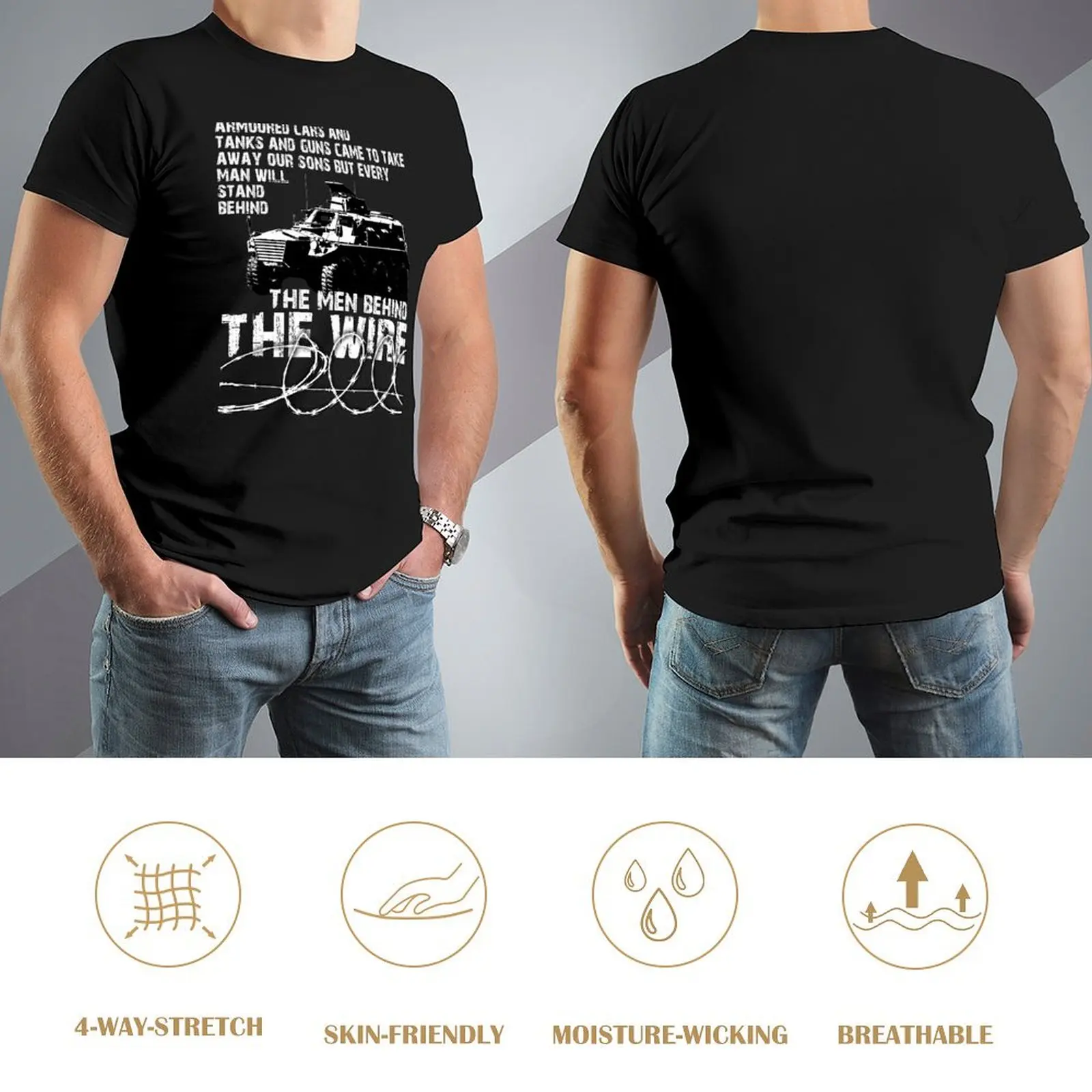 Футболка The Men Behind the Wire - Internment Ireland 1971 милые топы футболки с аниме для мужчин