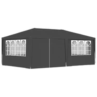 party tent with side walls polyester garden sunshade awning garden decoration anthracite 4x6 m