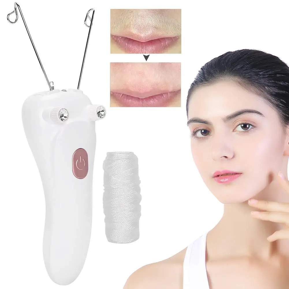 USB Electric Epilator Body Facial LED Hair Removal Hair Growth Inhibit Cotton Thread Epilator Women Shaver Face Shaving Machine