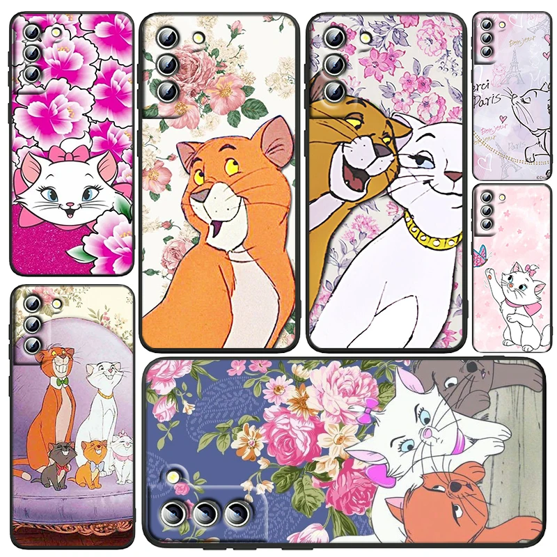 

The Aristocats Disney Phone Case For Samsung Galaxy S23 S22 S21 S20 FE Ultra Pro Lite S10 S10E S9 Plus 5G Black Funda