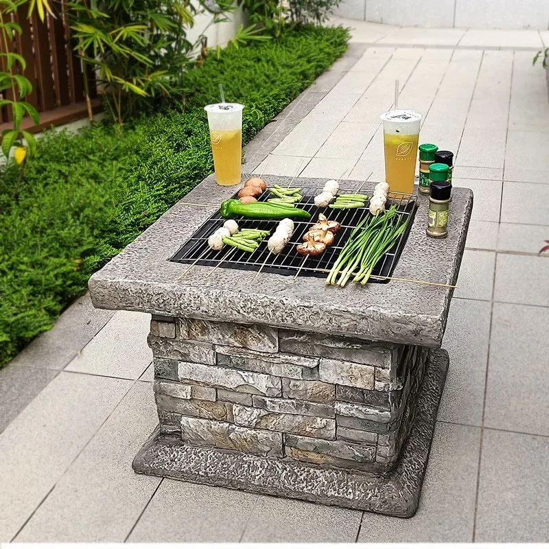 Садовая плита для внутреннего дворика уличная духовка домашний угольный гриль