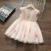girls party dress summer 1 2 3 4 5 6 years children embroidery princess cute dresses clothes for baby tulle outfits kid birthday