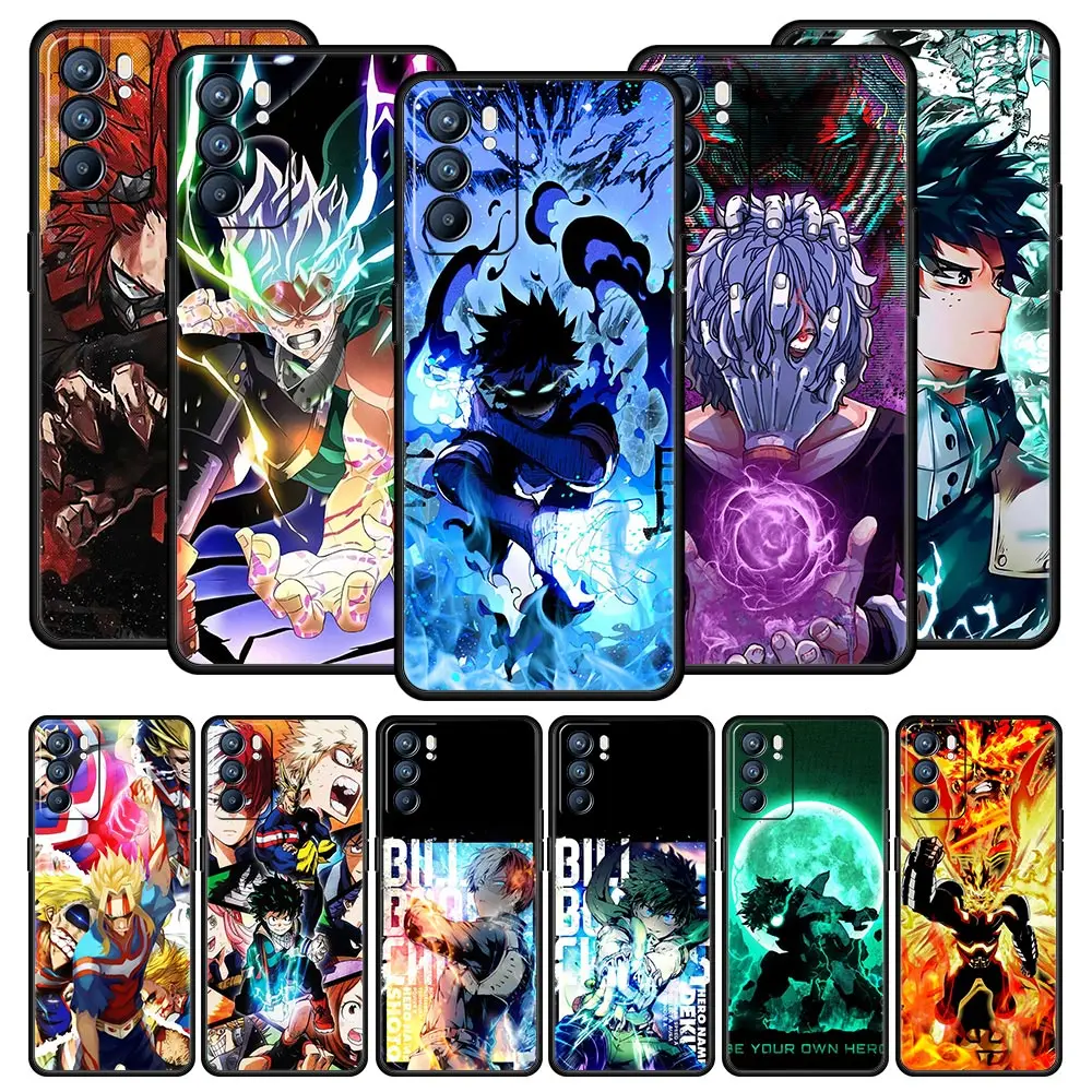 

My Hero Academia Izuku Deku Phone Case For Oppo Find X5 A54 A53 A52 A9 2020 A15 A95 A76 A74 A12 Reno7 SE Reno6 Pro Plus 5G Cover