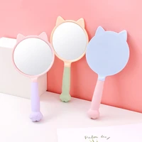 cute cat paw handle mirror handheld make up mirror cosmetic mirror home bedroom desktop girl student dressing mirrors