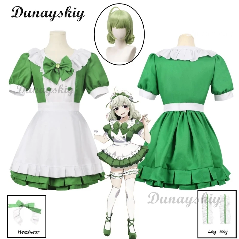 Аниме Gushing Over Magical Girls Косплей Арага Киви Костюм Парик Платье Горничной Лолита