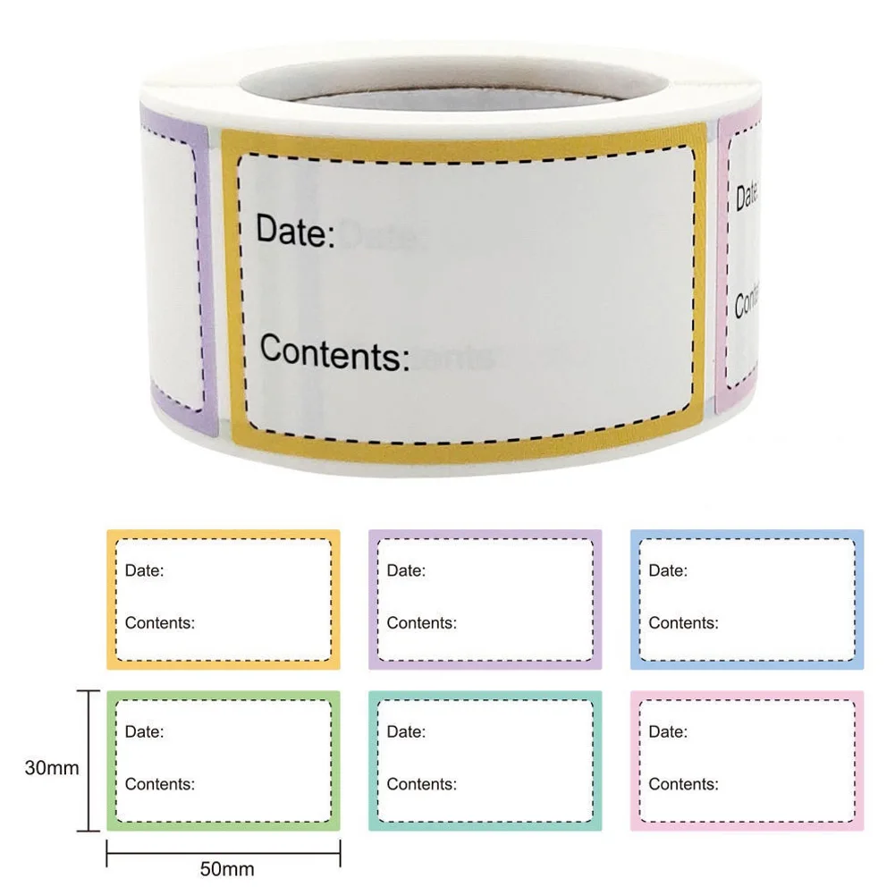 

5 * 3cm For Home Storage Tags Kitchen Sticker Food Storage Date Labels New Practical Refrigerator Freezer Accs 250pcs/roll