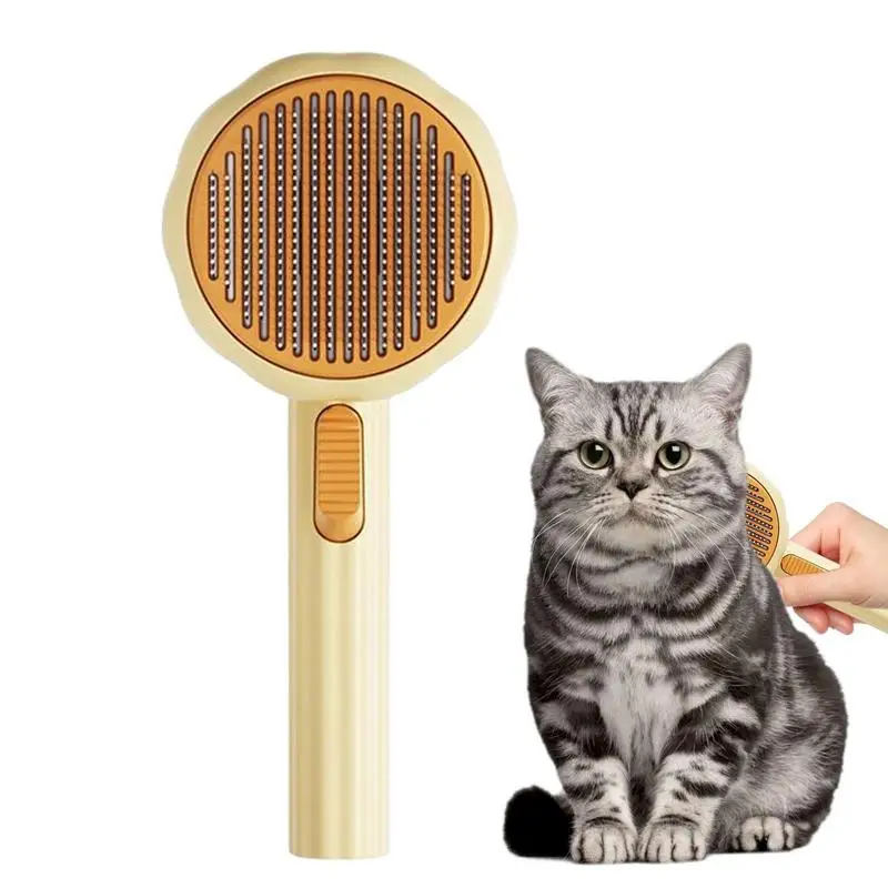 

Щетка из кошачьей шерсти, самоочищающиеся щетки для домашних кошек, расческа для груминга собак, расческа для котят, щенков, Массажная щетка
