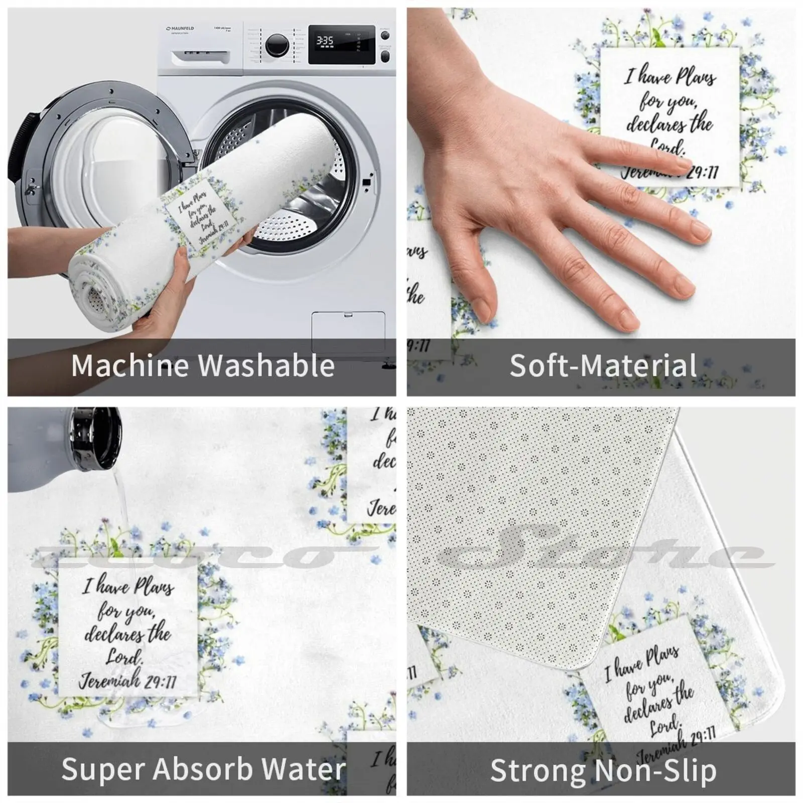 У меня есть планы для вас коврик впитывающий воду нескользящий дверной Иисус