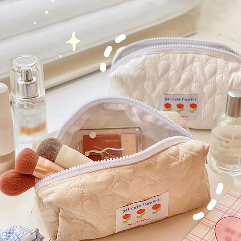 

Women Cosmetic Bag Zipper Travel Makeup Organizer Bag Female Toiletry Washing Stationery Storage Bag Make Up Organizer Pouch