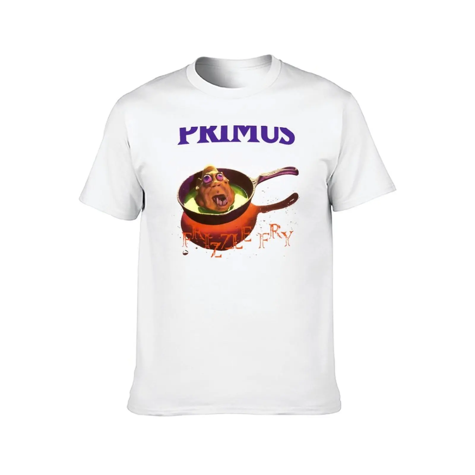 Фото Футболка primus frizzle fry, футболки для мужчин, белая мужская футболка, футболка из плотного хлопка №2