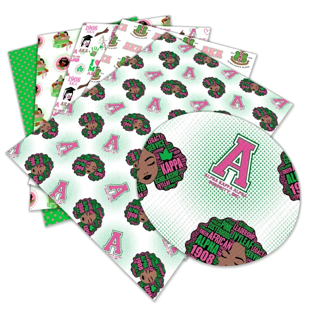 Лидер продаж 30*22 см лист Alpha Kappa женское общество узор с принтом искусственная