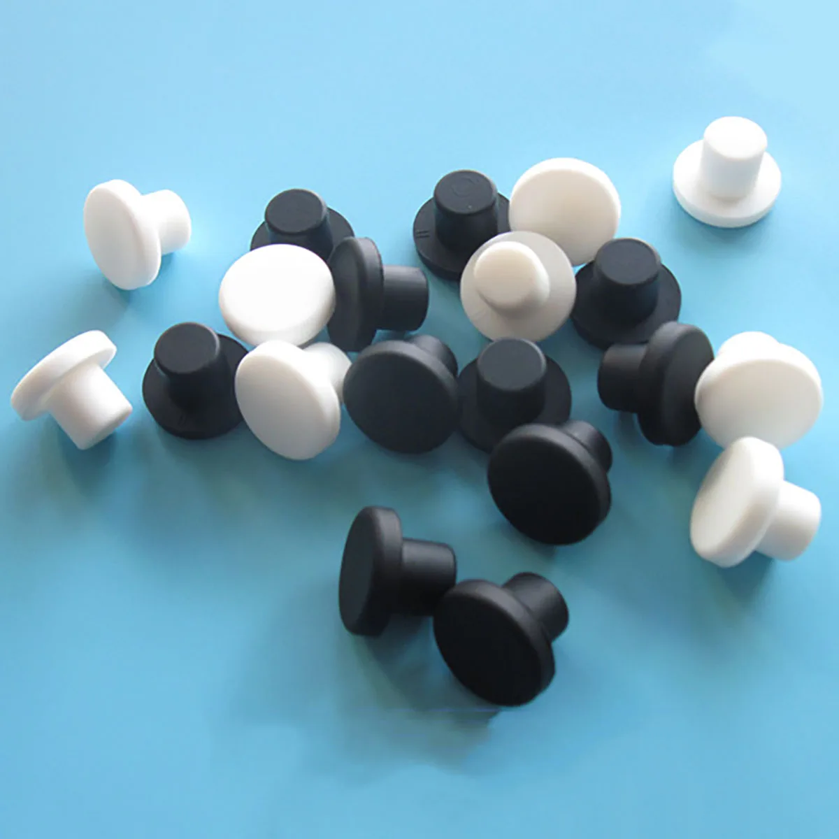 

10/20/30Pcs Solid Silicone Rubber Stoppers 8/8.5/9/9.5/10mm Black T-shape Bore End Caps Inserts Seal Plugs Shock-absorbing Pad