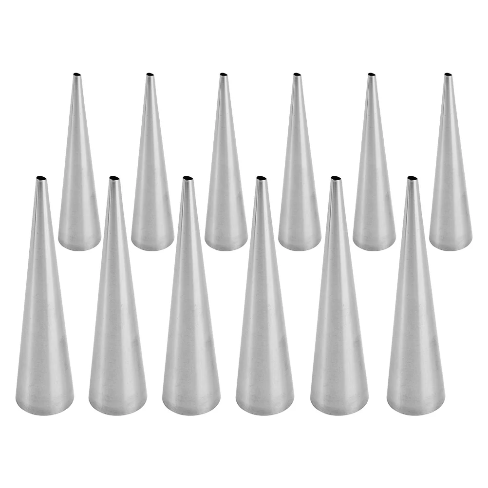 

12PCS Cone Roll Croissant Lady Lock Molds Cannoli Form Tubes Pastry Roll Cannoli Forms Cone Cone