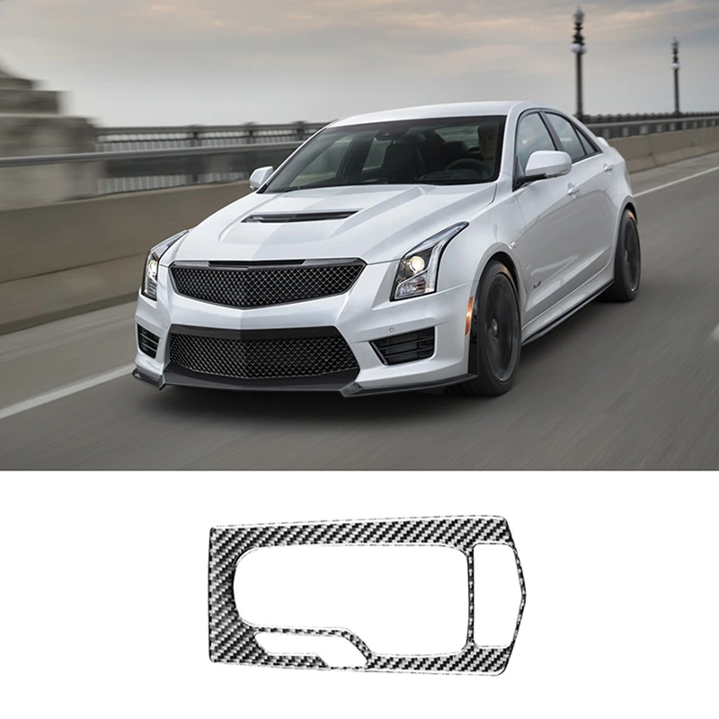 

1Piece Carbon Fiber Accessories Central Console Gear Shift Panel Cover Trim Fit For Cadillac ATS 2014-2020