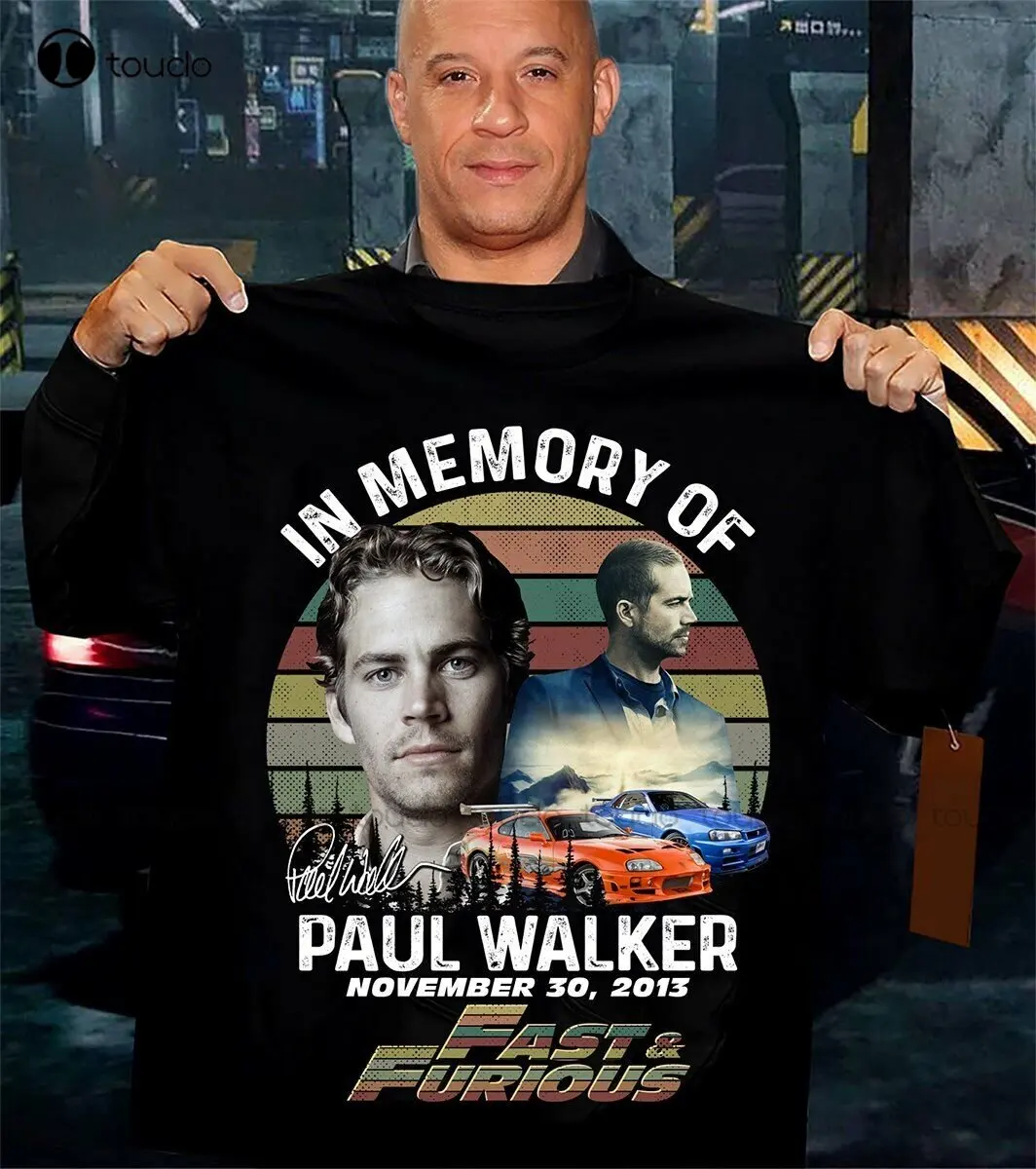 

In Memory Of Paul Walker 2013 Fast & Furious Movie Tee Shirt Shirts For Men With Designs Digital Printing Tee Shirts Custom Gift