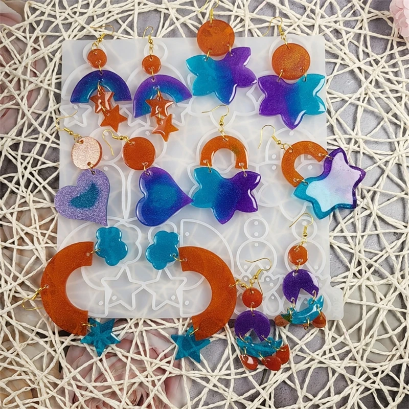 Легкая силиконовая форма для изготовления элегантных сережек с каплями воды 40 ГБ