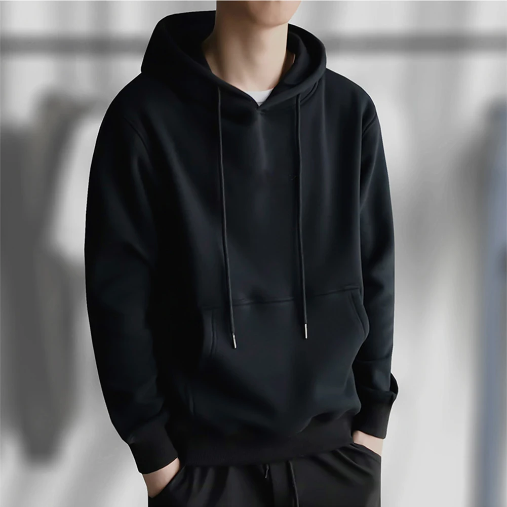 

Мужской пуловер с длинным рукавом и капюшоном, на осень/зиму