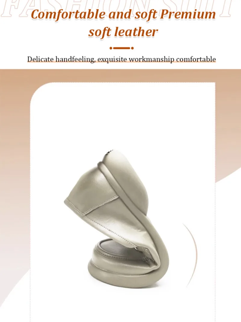 Женская Нескользящая износостойкая кожаная обувь на одной мягкой подошве