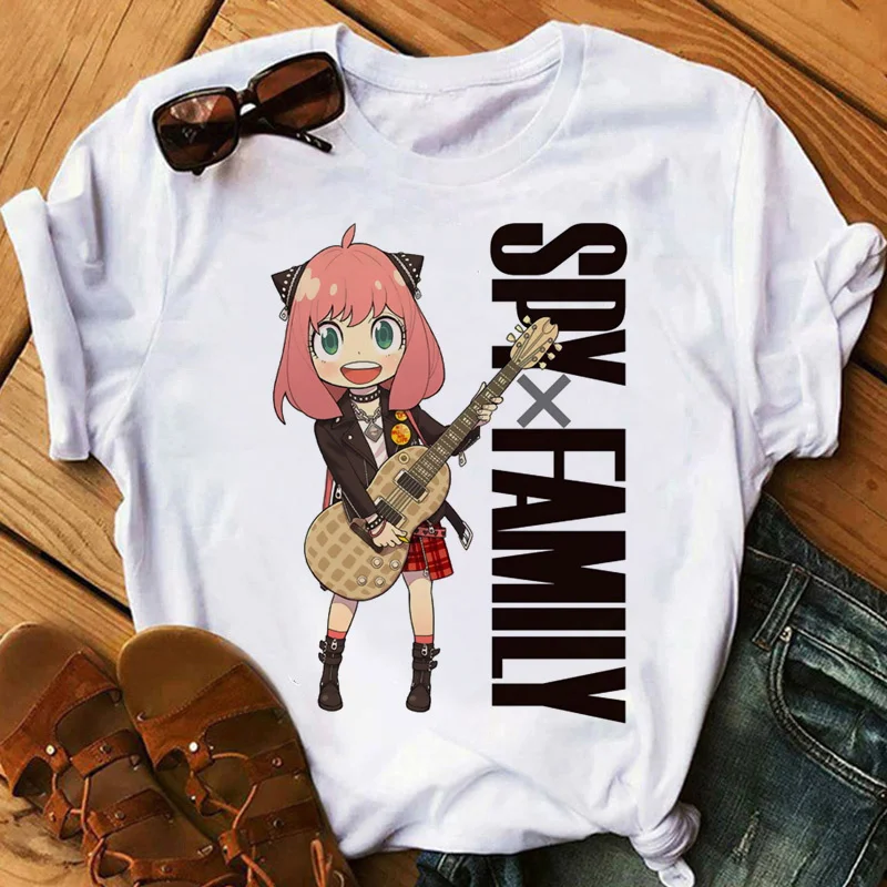 

anya tshirt men white t shirt anime streetwear vintage tshirt graphic y2k
