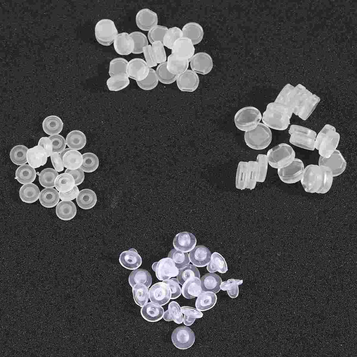 

Earring Clip Pad Earrings Pads Silicone Cushions Ear Backs Bullet Cushion Safety Pierced Studs Clutch Stop Stopper Ears Rubber