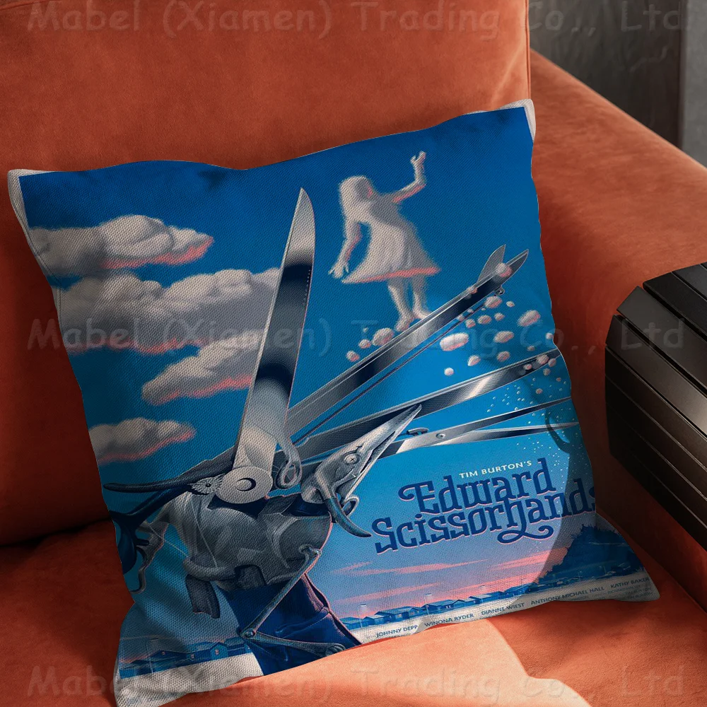 Move Edward Scissorhands Pillow Gift Home Office Decoration Bedroom Sofa Car Cushion CoverPillow Case