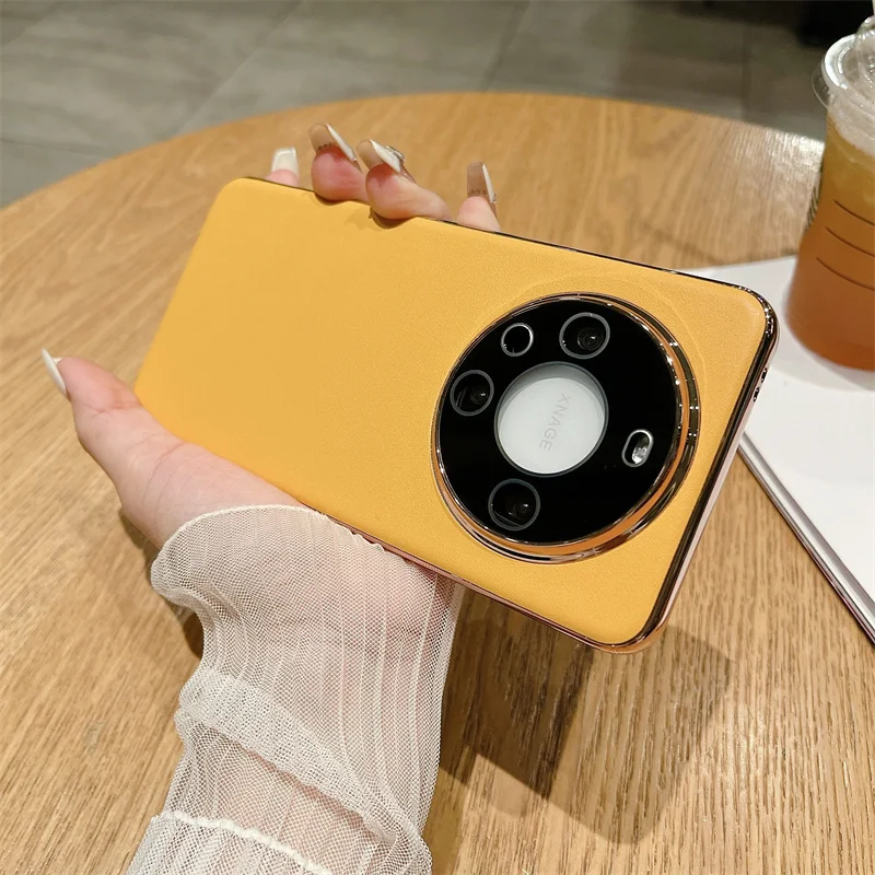 Оригинальный простой кожаный чехол для телефона с защитой от падения Huawei MATE40