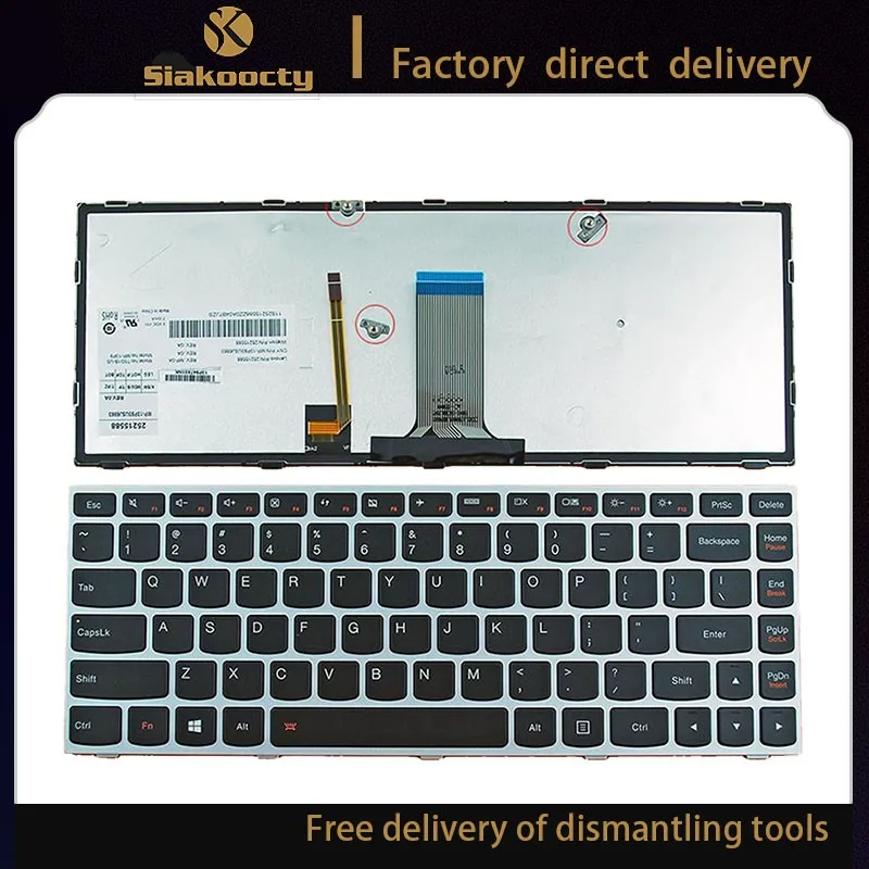 

Siakoocty New for Lenovo G41 B40 B41 G40-30 G40-45 G40-70 G40-75 G40-80 Keyboard backlit