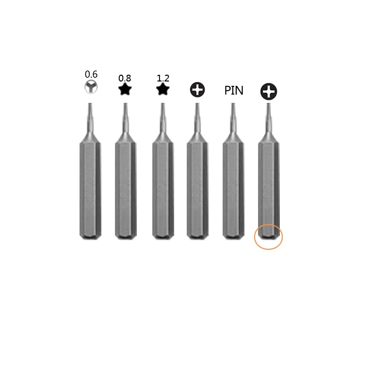 

6 in 1 Pentalobe Screwdriver P2 P5 5 Pointed Star PH000 Y 0.6 Bits for iPhone X 8 Plus 7 Plus 6S MacBook Pro Retina Macbook Air