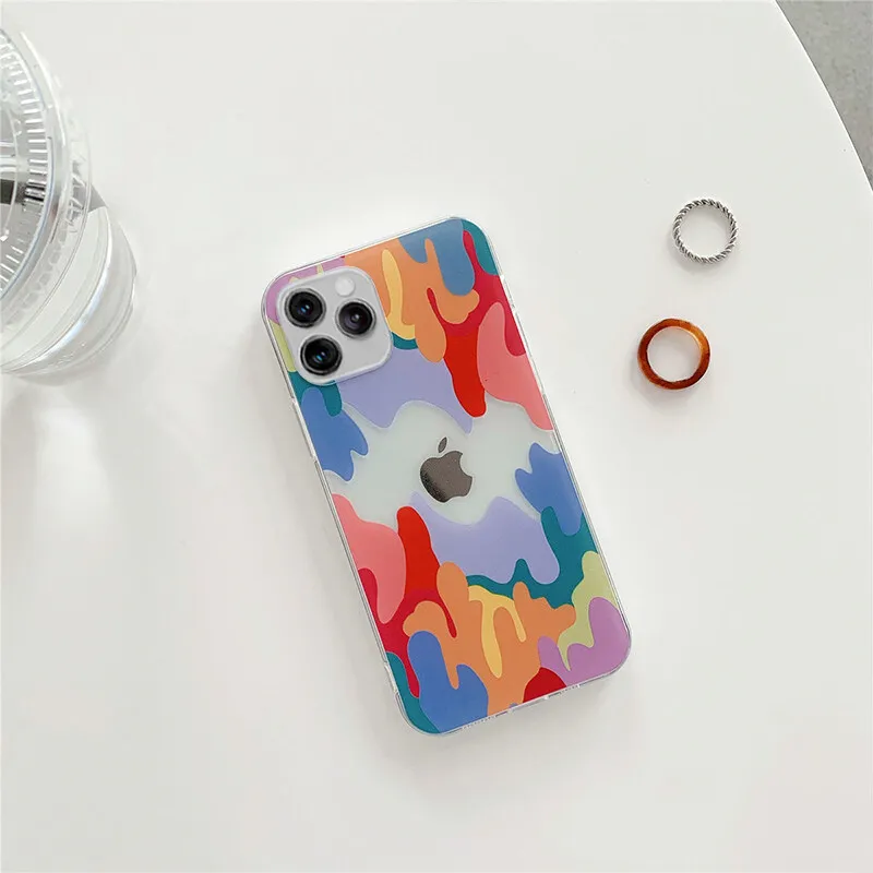 

NOHON phone Case For XIAOMI MI 10T PRO POCO M3 X3 NFC GT graffiti colorful Fashion All-round soft Transparent back cover