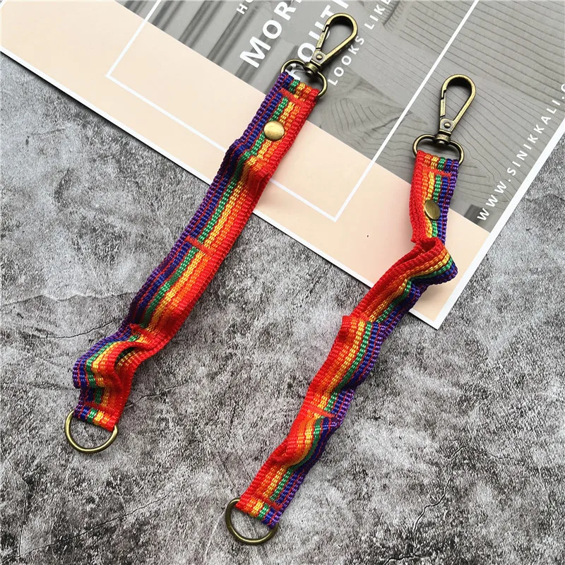 

Key Chain Colorful Keychain Bronze Metal Keycord Outdoor Lanyard for Knife Portable Extend Strap Camping Accessories Lanyards