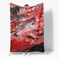 red colorful paint throw blanket fuzzy warm throws for winter bedding 3d printing soft micro fleece blanket camping blanket