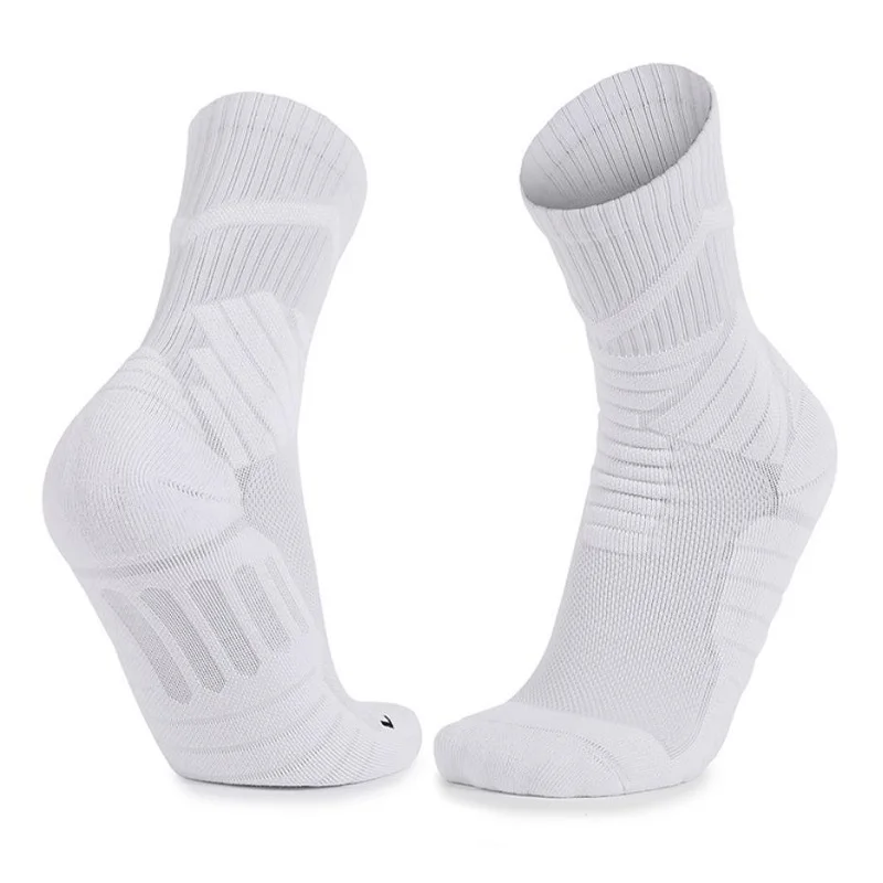 Men Professional Sports Socks Breathable Elite Damping Sweat Absorption Basketball Socks Towel Bottom Non-Slip Compression Socks