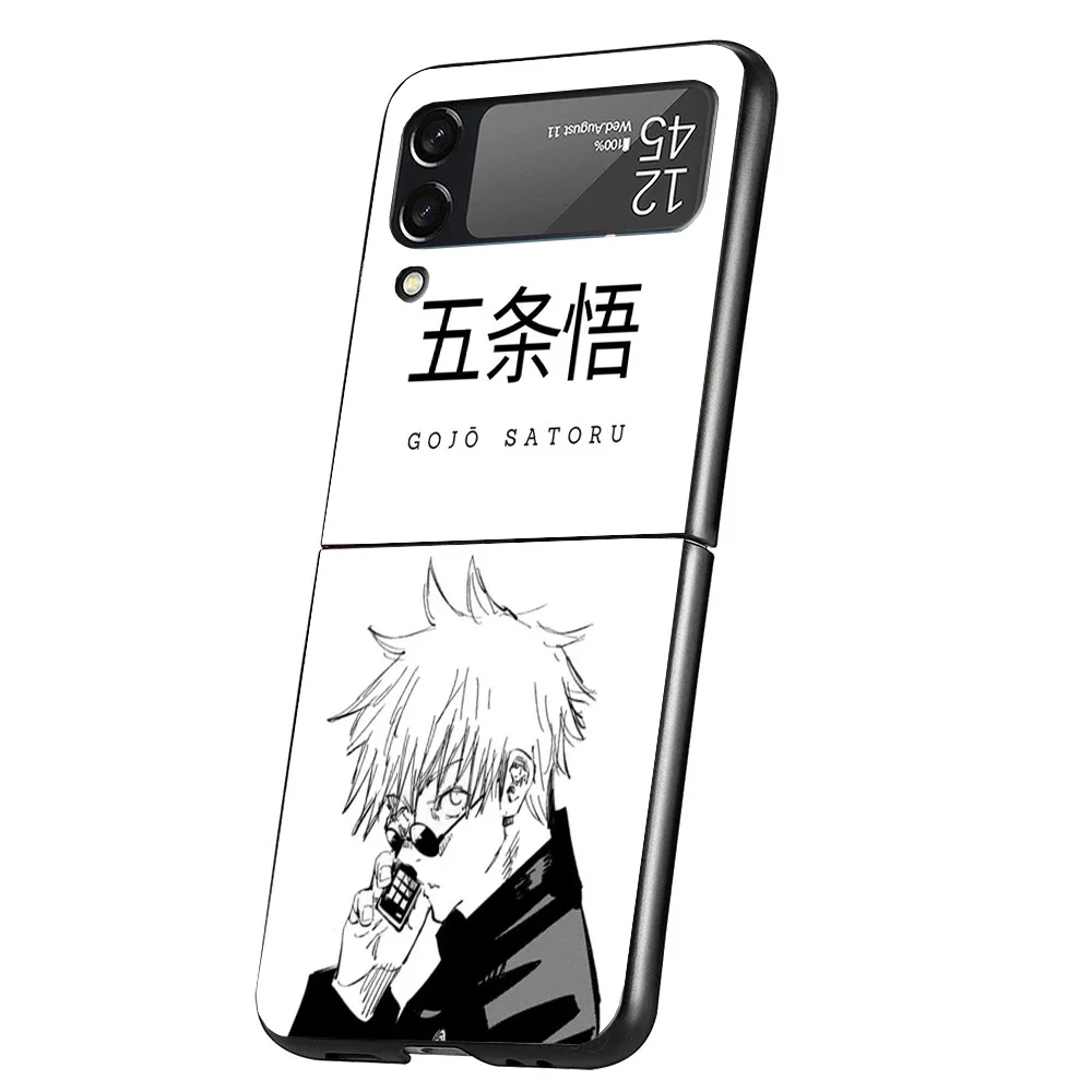 Фото Чехол для телефона Kaisens Jujutsus Gojo Satoru, чехол для Samsung Galaxy Z Flip 6 5 4 3 5G ZFlip6 ZFlip5 ZFlip4 ZFlip3, черный твердый тренд №3