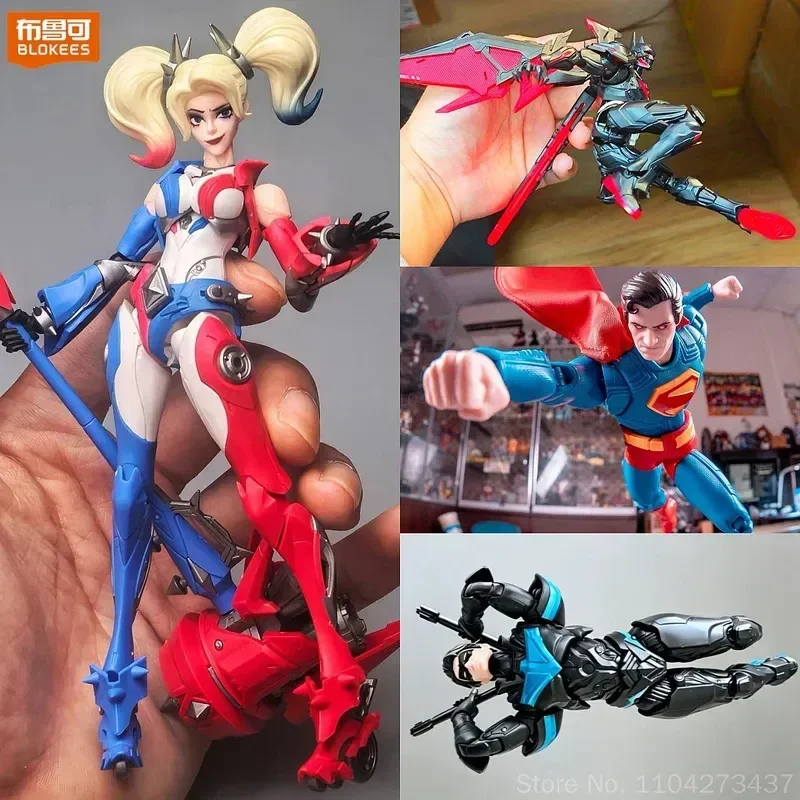 Фото Коллекционная модель-конструктор Blokees DC Hero Champion Class: Харли Квинн, Найтвинг, Бэтмен – фигурки для фанатов, отличный подарок №2
