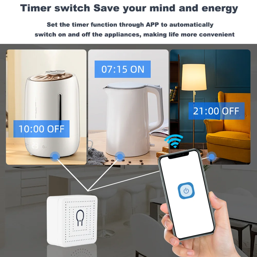 Фото EWelink WiFi Smart 1CH Switch 220V 16A Relay Module APP Remote Control AC 85-250V RF2.4G Receiver Google Home Alexa №4