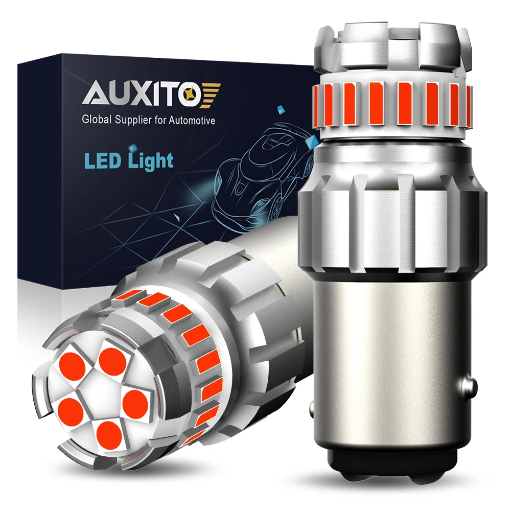 

AUXITO 2 шт. Canbus 1156 P21W BA15S 1157 P21/5W BAY15D T20 W21W WY21W W21/5W светодиодные красные стоп-сигналы, лампы заднего хода, автомобильные лампы