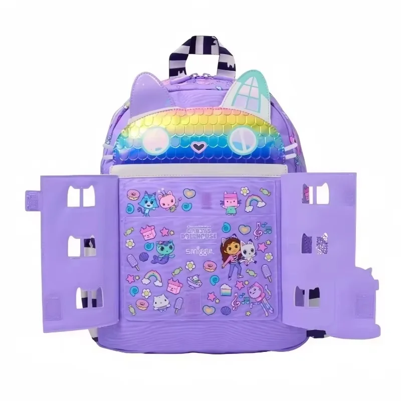 Фото Новый оригинальный австралийский школьный рюкзак Smiggle для девочек, рюкзак на плечо Gabby, сумка для еды, сумки для моделирования, 14-дюймовые новые подарки Semester №3