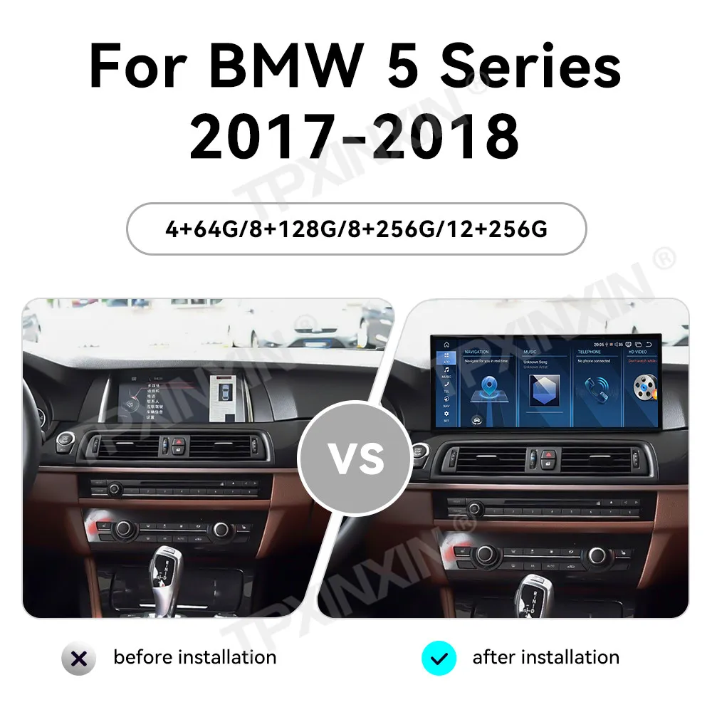 Фото Авто Andriod 14 Carplay GPS-навигация для BMW 5 серии G30 2017 2018, автомобильный радиоприемник, мультимедийный плеер, головное устройство, экран 15,8 дюйма №5