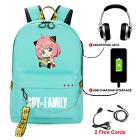 spy x family twilight backpack with usb charging port cute anya cosplay bookbag for boys girls gift school mochila