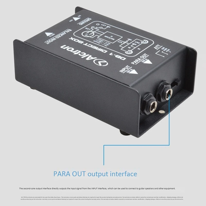 Alctron DB-1 одиночный пассивный преобразователь импеданса DIBOX Front Stage Effector DI Box