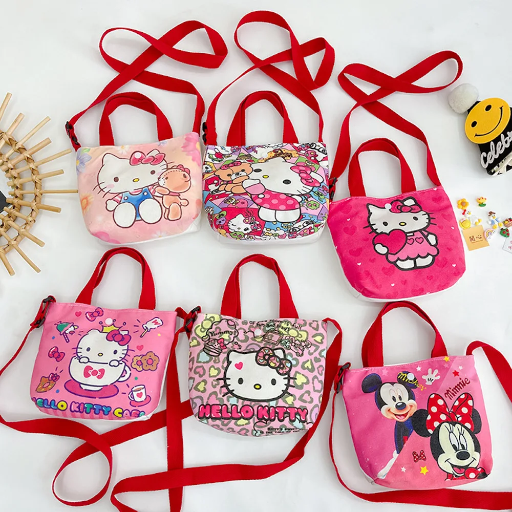 

Mini Kawaii Sanrio Hello Kitty Handbag Shoulder Bag Cartoon Messenger Earphone Storage Bag for Girl Kids Cute Rucksack Juguetes