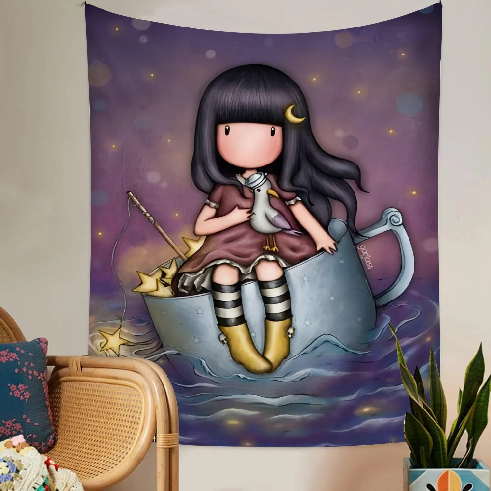 S-Santoro-Gorjuss милый гобелен с рисунком девушки художественная печать японский