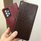 Магнитный 360 натуральная кожа кожаный чехол противоударный Флип Бумажник Книга телефон чехол книжка для на самсунг галакси a52s а52 а72 2021г 4G 5G Samsung Galaxy A52s A52 A72 A 52s 52 72 s 128256 ГБ Global бампер