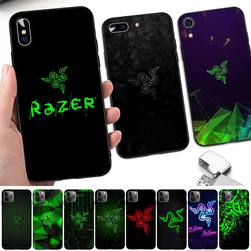 

LVTLV Razer Snake Phone Case for iPhone 11 12 13 mini pro XS MAX 8 7 6 6S Plus X 5S SE 2020 XR cover