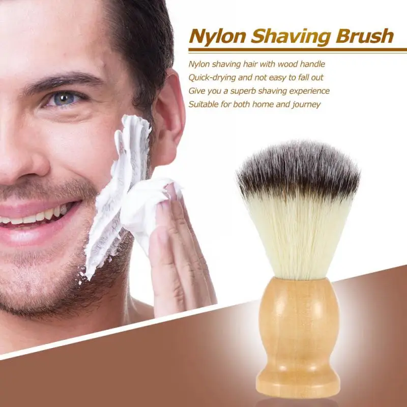 

1PC Badger Hair Men's Shaving Brush Salon Men Facial Beard Cleaning Shave Tool Razor Brush With Wood Handle Shaving Brush